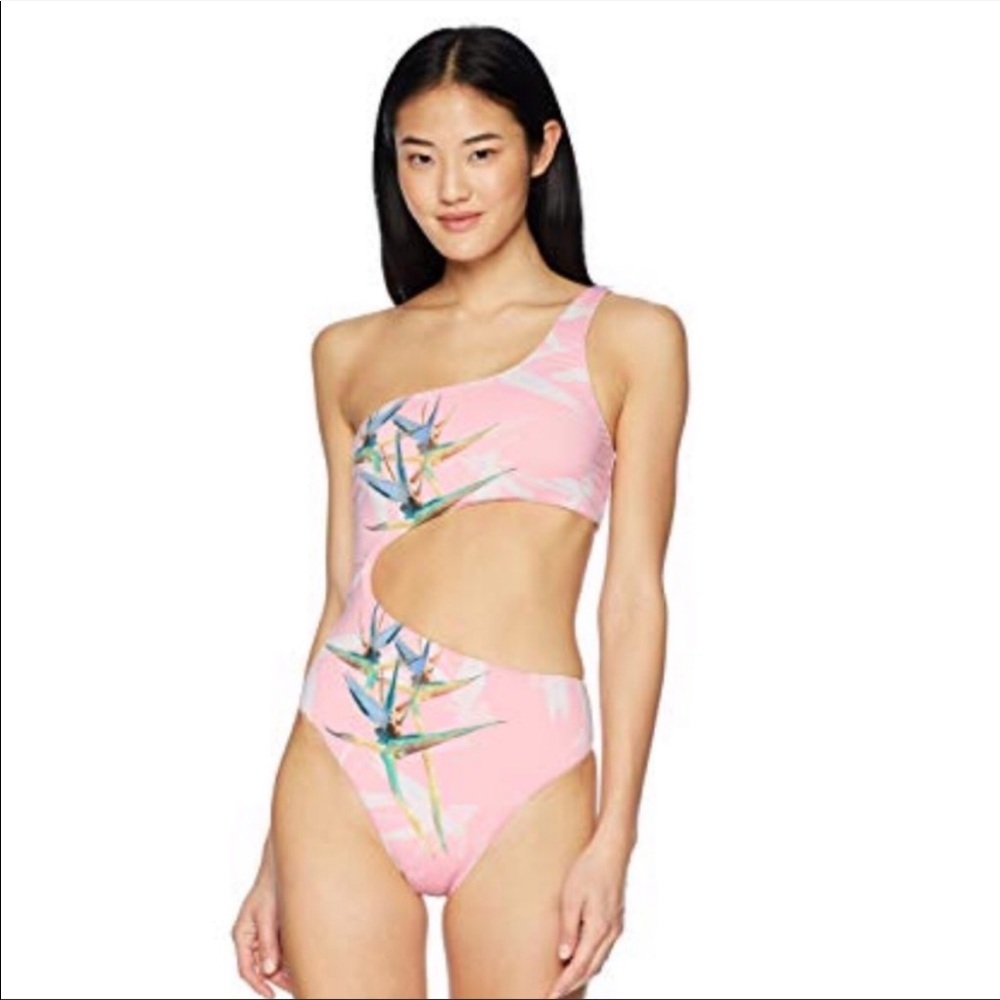 Bikini Lab Pastel One Shoulder Swimsuit